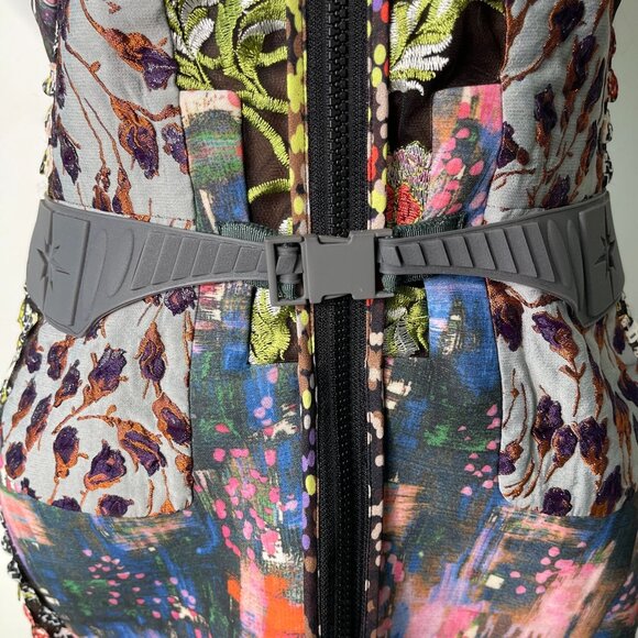 Byron Lara Women's Black Pink Short Sleeve Abstract Print Shift Dress Size 8 - Picture 8 of 10